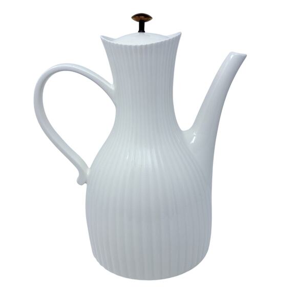 Vintage 50s Ernest Sohn Creations Ribbed Coffee Pot with Lid MCM - Picture 1 of 9